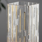 Ваза «Милагрос», штрихи, 25×8 см, стекло, прозрачная - фото 27213133