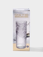 Ваза для цветов «Милагрос», узоры низ, 24×10 см, стекло, прозрачная - Фото 6