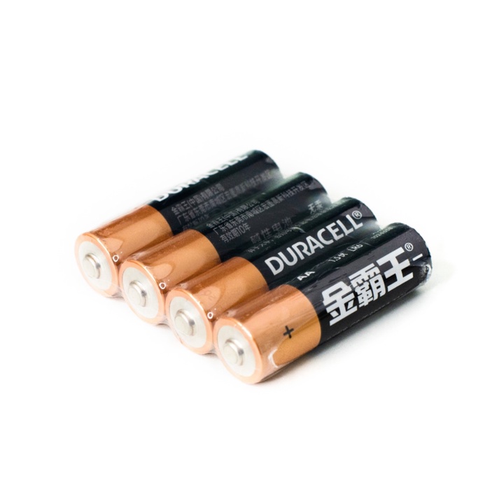 Батарейка алкалиновая Duracell Basic (CH), AA, LR06-4S, 1.5В, спайка, 4 шт - Фото 1