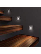 Встраиваемый светильник для лестницы NL-34, с датчиком движения, 1.5 Вт, 60 Лм, 3000К, 86×86 мм, серебристый, свечение тёплое белое - Фото 4