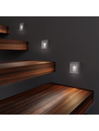 Встраиваемый светильник для лестницы NL-35, с датчиком движения, 1.5 Вт, 60 Лм, 6500К, 86×86 мм, серебристый, свечение холодное белое - Фото 4