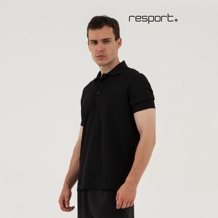 Футболка - поло мужская Resport, р. 50, цвет чёрный, спортивная - Фото 1