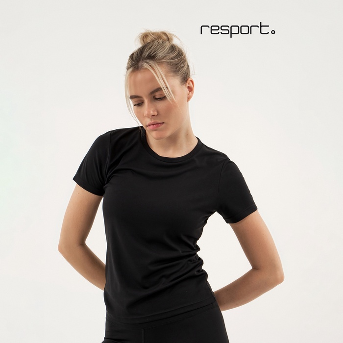 Футболка женская Resport, р. 46, цвет чёрный, базовая - Фото 1