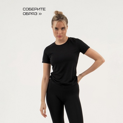 Футболка женская Resport, бифлекс, размер 46 (M), чёрная