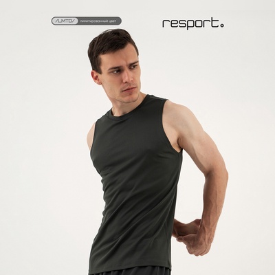 Майка мужская Resport, размер XL (52), тёмно-зелёная