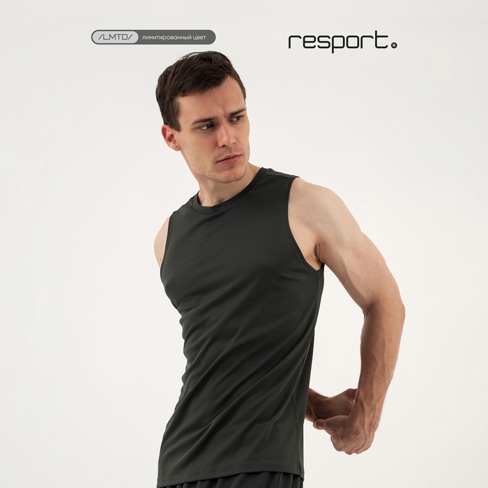 Майка мужская Resport, р. 54, цвет зелёный, базовая - Фото 1