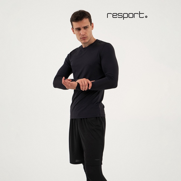 Рашгард мужской Resport, р. 50, цвет чёрный, базовый, с длинным рукавом - Фото 1