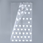 Пакет полиэтиленовый квадратный с вырубной ручкой, упаковка, «Сердечки», 17×33+17 см ±5% 60 мкм - Фото 4