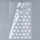 Пакет полиэтиленовый квадратный с вырубной ручкой, упаковка, «Сердечки», 25×35+16 см ±5% 60 мкм - Фото 4