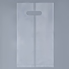 Пакет квадратный полиэтиленовый с вырубной ручкой, упаковка, прозрачный, 23.5×38+22 см ±5% 60 мкм - Фото 3