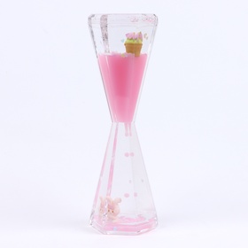 Часы гелиевые, антистресс, 17×5.5 см, розовые