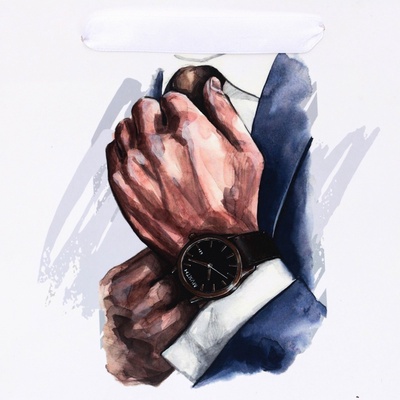 Пакет подарочный ламинированный с широким дном, Style, 25×19×18 см