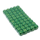 Кубики игральные, 2.5×2.5 см, набор 50 шт., зелёные - Фото 2