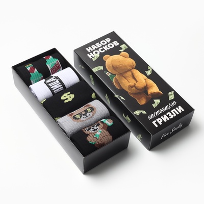 Носки мужские KAFTAN «Гризли», р. 41-44 (27-29 см), набор 5 пар