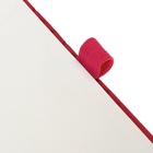 Ежедневник недатированный, формат А6, 100 листов, в клетку, обложка кожзам, на резинке, красный - фото 59829807