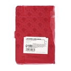 Ежедневник недатированный, формат А6, 100 листов, в клетку, обложка кожзам, на резинке, красный - фото 59829809