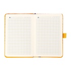 Ежедневник недатированный, формат А6, 100 листов, в клетку, обложка кожзам, на резинке, жёлтый 10710088