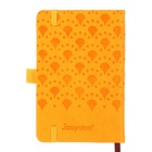 Ежедневник недатированный, формат А6, 100 листов, в клетку, обложка кожзам, на резинке, жёлтый 10710088