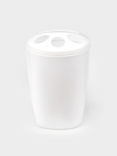 Подставка для зубных щёток Aqua, снежно-белая