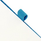 Ежедневник недатированный, формат А6, 100 листов, в клетку, обложка кожзам, на резинке, синий 10710091