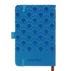 Ежедневник недатированный, формат А6, 100 листов, в клетку, обложка кожзам, на резинке, синий 10710091