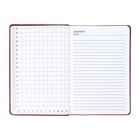 Ежедневник недатированный, формат А5, 140 листов, в клетку, обложка кожзам, с хлястиком, с калькулятором, коричневый - фото 61593741