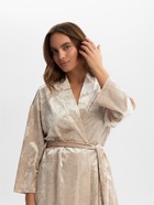 Костюм домашний женский (жакет, брюки) KAFTAN Velvet, размер 48-50, бежевый - Фото 5