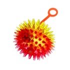 Мяч световой на резиночке, 6.5 см, прозрачный, набор 3 шт., МИКС - Фото 1