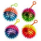 Мяч световой на резиночке, 6.5 см, прозрачный, набор 3 шт., МИКС - Фото 2