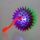 Мяч световой на резиночке, 6.5 см, прозрачный, набор 3 шт., МИКС - Фото 3