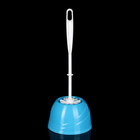 Ёршик для унитаза с подставкой BEROSSI Aqua, 13×13×36 см, цвет голубой - фото 10861727