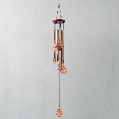 Музыка ветра «Ёлочки», металл, 5 трубок, 6 елей 67 см