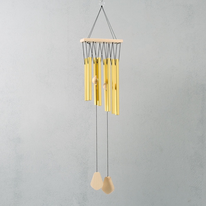 Музыка ветра «Спокойствие», металл, золото 8 трубок, 67 см