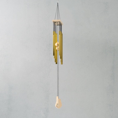 Музыка ветра «Спокойствие», металл, золото 8 трубок, 67 см