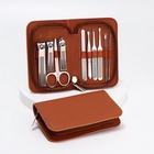 УЦЕНКА Набор маникюрный, 10 предметов, в футляре, коричневый - Фото 3