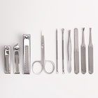 УЦЕНКА Набор маникюрный, 10 предметов, в футляре, коричневый - Фото 4