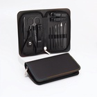 УЦЕНКА Набор маникюрный, 12 предметов, в футляре, чёрный 10481705