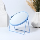 Зеркало настольное COLOURS, круглое, металлическое, 19×20.5 см, (d=16 см), голубое - Фото 3