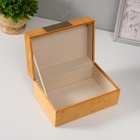 Шкатулка для украшений «Блок», текстиль, горчичная, 12.2×18×8.2 см - Фото 5