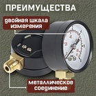 Манометр ZEIN, радиальный, диаметр корпуса 50 мм, 6 бар, 1/4" - Фото 2