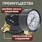 Манометр ZEIN, радиальный, диаметр корпуса 50 мм, 16 бар, 1/4" - Фото 2