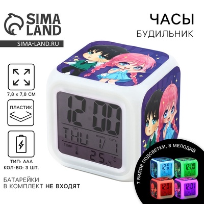 Часы будильник электронные «Аниме», мод.68, 7.8×7.8 см