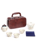 Набор для чайной церемонии ДЖЕКИЧАЙ, 6 предметов, на 3 персоны, чашка 65 мл, чайник 200 мл, фарфор, белый - Фото 5