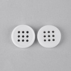 Набор пуговиц, 9 проколов, d=18 мм, 10 шт., белый - Фото 2