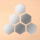 Зеркало настенное «Соты», акриловое, 6 шт., на клеевой основе, 8×7 см - Фото 2