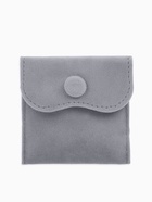 Конверт для украшений бархатный, 7×7 см, фасовка 10 шт., тёмно-серый - Фото 1