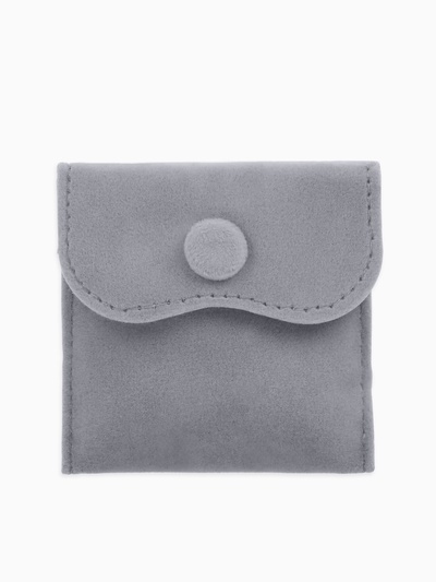 Конверт для украшений бархатный, 7×7 см, фасовка 10 шт., тёмно-серый