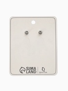 Серьги гвоздики «Пальма. Асимметрия», металл, цвет серебро, золото - фото 68951340