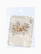 Серьги гвоздики «Пальма. Асимметрия», металл, цвет серебро, золото - фото 68951341