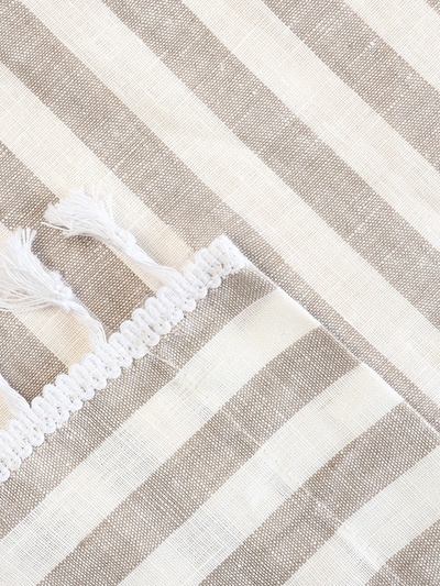Комплект штор для кухни SL HOME Strict line 140×180 см-2 шт., подхваты 2 шт., лён 100%